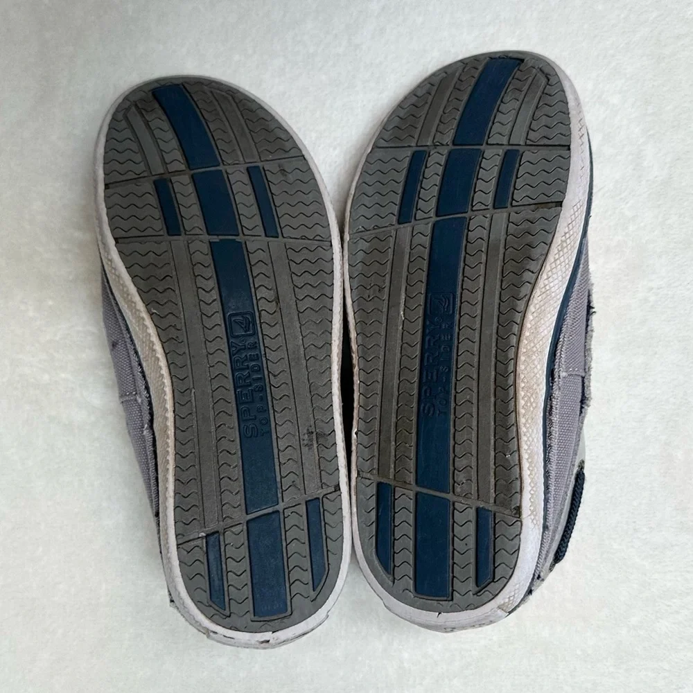 Sperry Kids Moccasins in Gray and Navy